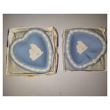 Wedgwood Pale Blue Heart Shaped Candy Dishes Wedgwood Pale Blue Heart Shaped Candy Dishes