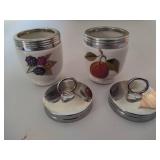 Royal Worcester Evesham Porcelain Egg Coddlers Royal Worcester Evesham Porcelain Egg Coddlers