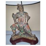 Vintage Oriental Warrior Table Lamp Vintage Oriental Warrior Table Lamp