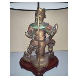 Vintage Oriental Warrior Table Lamp Vintage Oriental Warrior Table Lamp