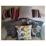 Lot of Assorted Throw Pillows Lot of Assorted Throw Pillows