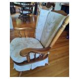 Upholstered Wood Rocking Chair Upholstered Wood Rocking Chair