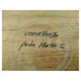 Handpainted Wood Bowl Signed Pedro Marcos Handpainted Wood Bowl Signed Pedro Marcos