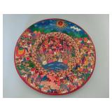 Ceramic Hand Painted Plate Signed Agustin Vargas Ceramic Hand Painted Plate Signed Agustin Vargas