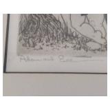 "Adam and Eve" Etched Print Signed By Margaret Ann Gaug "Adam and Eve" Etched Print Signed By Margaret Ann Gaug
