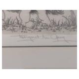 "Adam and Eve" Etched Print Signed By Margaret Ann Gaug "Adam and Eve" Etched Print Signed By Margaret Ann Gaug