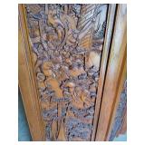 Antique Asian Hand Carved Wood Divider Antique Asian Hand Carved Wood Divider