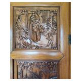 Antique Asian Hand Carved Wood Divider Antique Asian Hand Carved Wood Divider