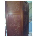 Antique Asian Hand Carved Wood Divider Antique Asian Hand Carved Wood Divider