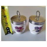 Royal Worcester Evesham Porcelain Egg Coddlers Royal Worcester Evesham Porcelain Egg Coddlers