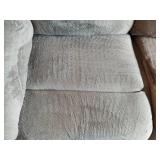 Plush Gray Wall Hugger Electric Reclining Couch Plush Gray Wall Hugger Electric Reclining Couch