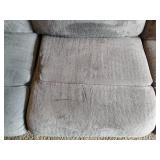 Plush Gray Wall Hugger Electric Reclining Couch Plush Gray Wall Hugger Electric Reclining Couch