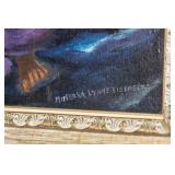 Moses with 10 Commandment Oil Painting by Minerva Lyons Eisenberg Moses with 10 Commandment Oil Painting by Minerva Lyons Eisenberg