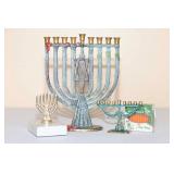 Vintage Menorah / Hannukiah, Mini Menorah and Paperweight Vintage Menorah / Hannukiah, Mini Menorah and Paperweight