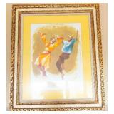 Vintage Sandu Liberman "Celebratory Dance" Artwork Vintage Sandu Liberman "Celebratory Dance" Artwork