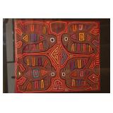 Beautiful Mola Textile Framed Artwork Beautiful Mola Textile Framed Artwork