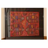 Beautiful Mola Textile Framed Artwork Beautiful Mola Textile Framed Artwork