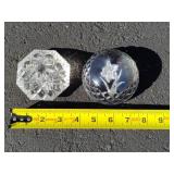Two Waterford Paperweights Two Waterford Paperweights