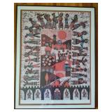 Vintage Original Amos Amit 1978 Limited Edition (Creation of Israel) Framed Print Vintage Original Amos Amit 1978 Limited Edition (Creation of Israel) Framed Print