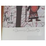 Vintage Original Amos Amit 1978 Limited Edition (Creation of Israel) Framed Print Vintage Original Amos Amit 1978 Limited Edition (Creation of Israel) Framed Print