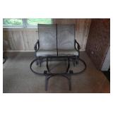 Love Seat with Oval Glass Top Table Patio Set Love Seat with Oval Glass Top Table Patio Set