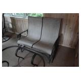Love Seat with Oval Glass Top Table Patio Set Love Seat with Oval Glass Top Table Patio Set