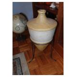 Stoneware Vase on Stand Stoneware Vase on Stand