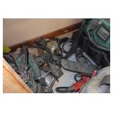Assorted Hardware - Caulk Guns, Tool Bag, Power Tools Assorted Hardware - Caulk Guns, Tool Bag, Power Tools