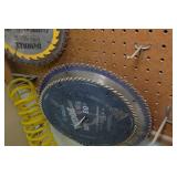 Assorted Saw Blades and Air Hose Assorted Saw Blades and Air Hose