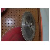 Assorted Saw Blades and Air Hose Assorted Saw Blades and Air Hose