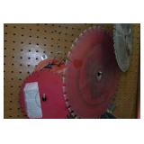 Assorted Saw Blades and Air Hose Assorted Saw Blades and Air Hose