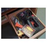 Work Bench with Assorted Hardware - Staplers, Clamps Work Bench with Assorted Hardware - Staplers, Clamps