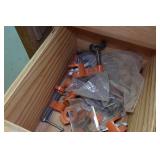 Work Bench with Assorted Hardware - Staplers, Clamps Work Bench with Assorted Hardware - Staplers, Clamps