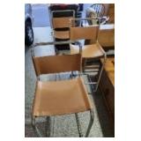 Metal Frame Leather Sling Bar Height Stools Metal Frame Leather Sling Bar Height Stools