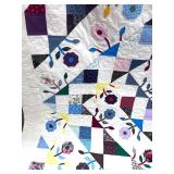Summer Fragrance Quilt Hand Stitched 86" X 99" Summer Fragrance Quilt Hand Stitched 86" X 99"