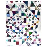 Summer Fragrance Quilt Hand Stitched 86" X 99" Summer Fragrance Quilt Hand Stitched 86" X 99"