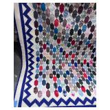 Coffin Block/Hexagon Quilt Hand Stitched 75" X 94" Coffin Block/Hexagon Quilt Hand Stitched 75" X 94"