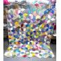 Tumbling Blocks Hand Stitched Quilt 68" X 80"