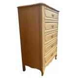 Vintage 5-Drawer Pionite Laminate French Provincial Dresser Vintage 5-Drawer Pionite Laminate French Provincial Dresser