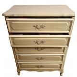 Vintage 5-Drawer Pionite Laminate French Provincial Dresser Vintage 5-Drawer Pionite Laminate French Provincial Dresser