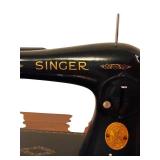 Vintage Singer Sewing Machine with Wooden Table and Stool Vintage Singer Sewing Machine with Wooden Table and Stool