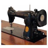 Vintage Singer Sewing Machine with Wooden Table and Stool Vintage Singer Sewing Machine with Wooden Table and Stool