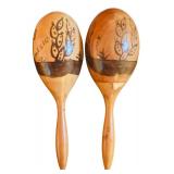 Vintage Mexican Maracas and Hugh Tracey Kalimba Set Vintage Mexican Maracas and Hugh Tracey Kalimba Set