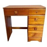 Vintage Wooden Desk with 3 Drawers and Filing Drawer Vintage Wooden Desk with 3 Drawers and Filing Drawer