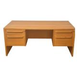 Vintage Wooden Office Desk with 2 Drawers and 2 Filing Cabinets Vintage Wooden Office Desk with 2 Drawers and 2 Filing Cabinets