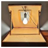 Vintage Editing Table with Light, Magnifier, and Carrying Case Vintage Editing Table with Light, Magnifier, and Carrying Case
