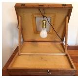 Vintage Editing Table with Light, Magnifier, and Carrying Case Vintage Editing Table with Light, Magnifier, and Carrying Case