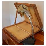 Vintage Editing Table with Light, Magnifier, and Carrying Case Vintage Editing Table with Light, Magnifier, and Carrying Case