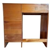 Vintage Wooden Desk with 3 Drawers and Filing Drawer Vintage Wooden Desk with 3 Drawers and Filing Drawer