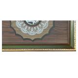 Vintage Framed Tray with Wedding Bells Design Under Glass, 14 Inch Vintage Framed Tray with Wedding Bells Design Under Glass, 14 Inch